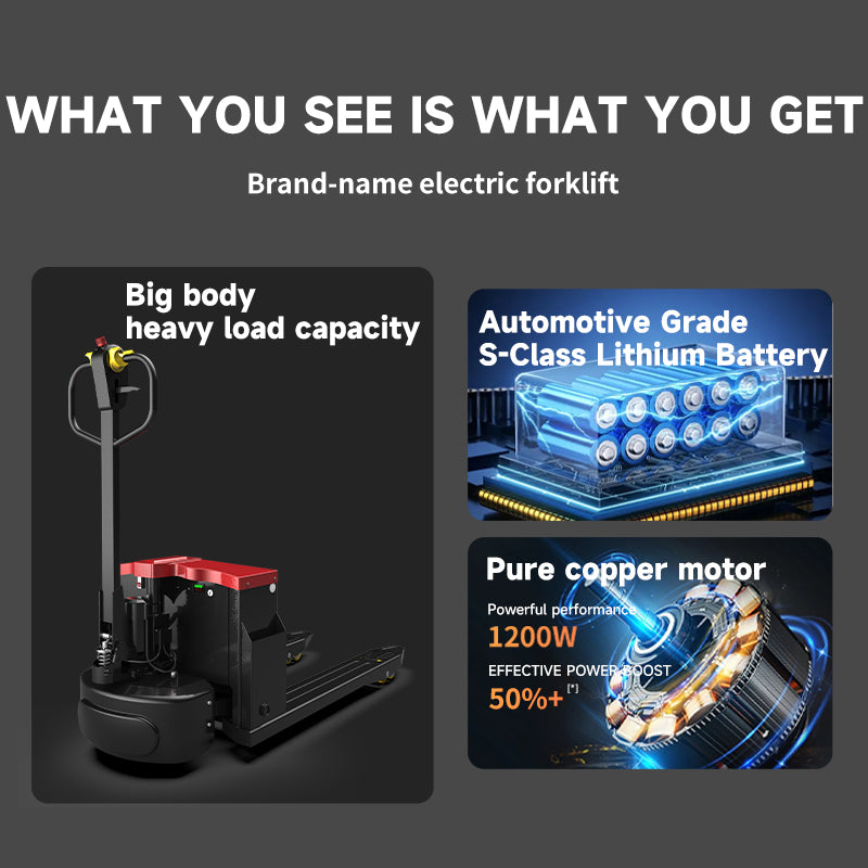 DIPAOWANG-RK09, Lightweight Electric Pallet Truck, 3-ton Load Capacity